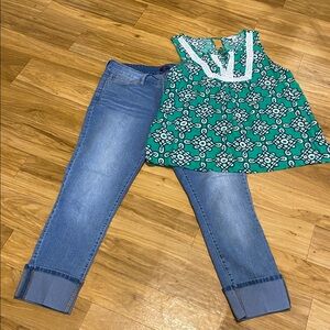 NYDJ (Not Your Daughter’s Jeans); size 14 & Crown&Ivy top